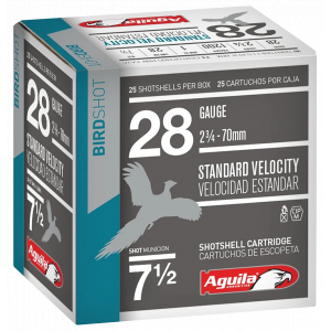 Birdshot Standard Velocity #7.5 2-3/4" 28 Gauge Shotgun Ammo - 25 Round Box