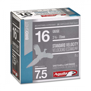 Standard Velocity #7.5 2-3/4" 16 Gauge Shotgun Ammo - 25 Round Box