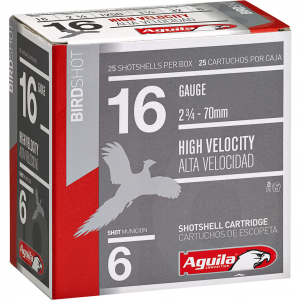 Birdshot High Velocity #6 2-3/4" 16 Gauge Shotgun Ammo - 25 Round Box
