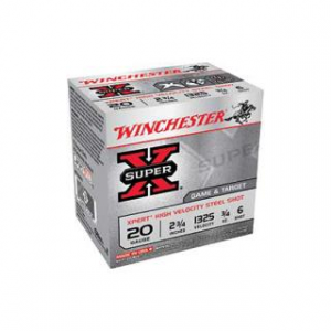 Super-X Game & Target #6 2-3/4" 20 Gauge Shotgun Ammo - 25 Round Box