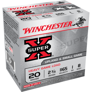 Super X Heavy Game Load #8 2-3/4" 20 Gauge Shotgun Ammo - 25 Round Box
