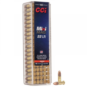 Target Mini-Mag Round Nose 22 Long Rifle Rimfire Ammo - 100 Round Box