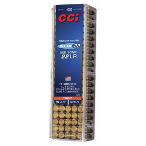 Clean-22 Blue Round Nose 40 gr 22 Long Rifle Rimfire Ammo - 100 Round Box