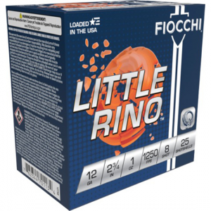 Little Rhino #8 2-3/4" 12 Gauge Shotgun Ammo - 25 Round Box