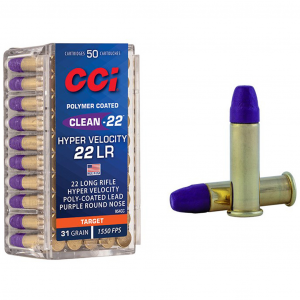 Hyper Velocity Clean Purple 31 gr 22 Long Rifle Rimfire Ammo - 50 Round Box