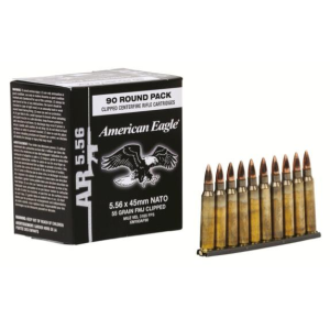 American Eagle Tactical M193 Full Metal Jacket 55 gr 5.56mm NATO Rifle Ammo - 90 Round Box