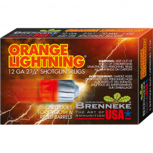 Orange Lightning 125th Anniversary Slug 2-3/4" 12 Gauge Shotgun Ammo - 5 Round Box