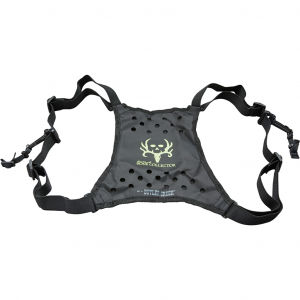 Bino Caddy Deluxe Around-the-Shoulder Canvas Binocular Harness - Black with Bone Collector Logo