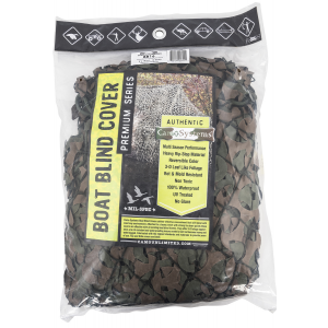 Military Premium Netting 5 Ft x 19 Ft Boat Blind Cover - Green/Brown Camo