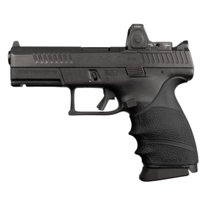 HandAll Beavertail Grip Sleeve with Finger Grooves for CZ P-10 C - Black