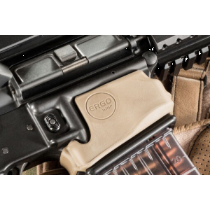 Ergo Never Quit Grip. Fits AR-15/M16/M4 - FDE - Black Rifle Depot