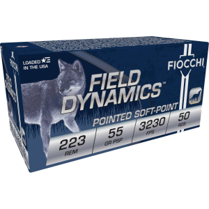 Field Dynamics Varmint, 223 Rem, 55 Grain, Pointed Soft Point, 3230 fps
