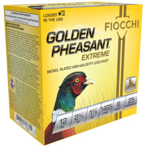 Golden Pheasant, 12 Gauge, 6 Shot, 2-3/4 in, 1 3/8 oz, 1485 fps