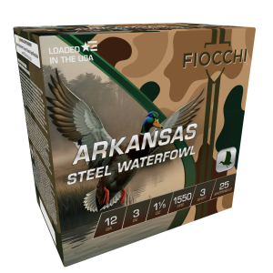 Arkansas Steel, 12 Gauge, 3 Shot, 3 in, 1 1/5 oz, 1550 fps