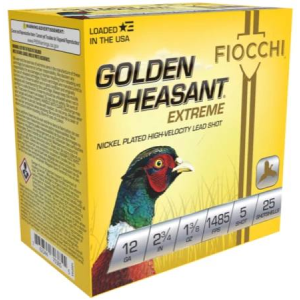 Golden Pheasant, 12 Gauge, 5 Shot, 2-3/4 in, 1 3/8 oz, 1485 fps