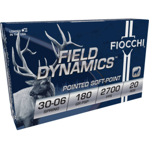 Field Dynamics Big Game, 30-06 Springfield, 180 Grain, Pointed Soft Point, 2700 fps