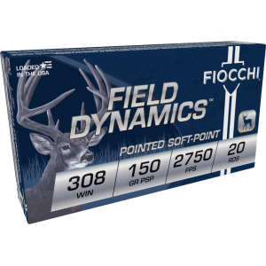 Field Dynamics Big Game, 308 Win, 150 Grain, Pointed Soft Point, 2750 fps
