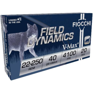 Field Dynamics Varmint, 22-250 Rem, 40 Grain, Hornady(R) V-Max(R), 4100 fps