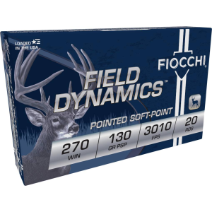 Field Dynamics Big Game, 270 Win, 130 Grain, Pointed Soft Point, 3010 fps