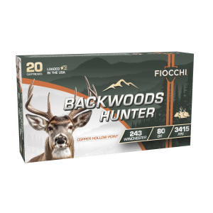 Backwoods Hunter, 243 Win, 80 Grain, Copper HP, 3415 fps