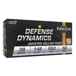 Defense Dynamics, 38 Special, 148 Grain, Jacketed Hollow Point, 750 fps