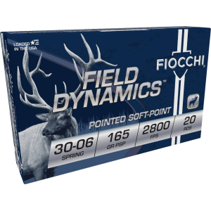 Field Dynamics Big Game, 30-06 Springfield, 165 Grain, Pointed Soft Point, 2800 fps