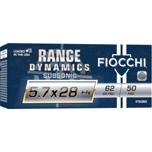 Range Dynamics Handgun, 5.7x28mm, 62 Grain, Full Metal Jacket, 1025 fps