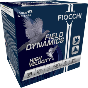 Field Dynamics High Velocity, 28 Gauge, 9 Shot, 2-3/4 in, 3/4 oz, 1300 fps