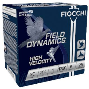 Field Dynamics High Velocity, 20 Gauge, 6 Shot, 2-3/4 in, 1 oz, 1220 fps