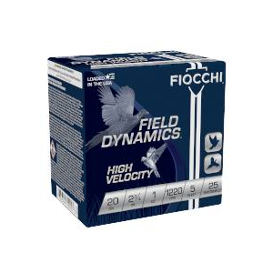 Field Dynamics High Velocity, 20 Gauge, 5 Shot, 2-3/4 in, 1 oz, 1220 fps
