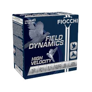 Field Dynamics High Velocity, 12 Gauge, 9 Shot, 2-3/4 in, 1 1/4 oz, 1330 fps