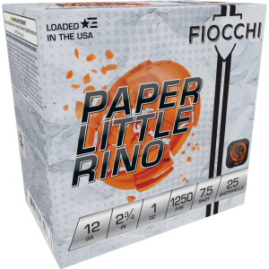 Paper Little Rino, 12 Gauge, 7.5 Shot, 2-3/4 in, 1 oz, 1250 fps