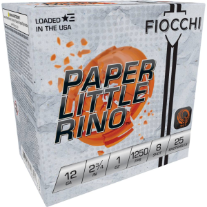 Paper Little Rino, 12 Gauge, 8 Shot, 2-3/4 in, 1 oz, 1250 fps
