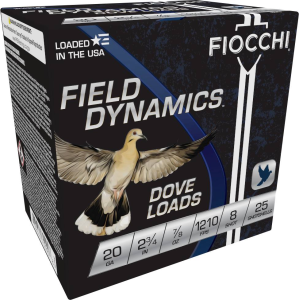 Field Dynamics Dove Loads, 20 Gauge, 8 Shot, 2-3/4 in, 7/8 oz, 1210 fps