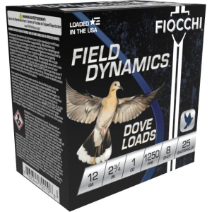 Field Dynamics Dove Loads, 12 Gauge, 8 Shot, 2-3/4 in, 1 oz, 1250 fps