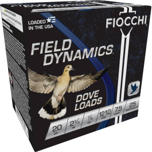 Field Dynamics Dove Loads, 20 Gauge, 7.5 Shot, 2-3/4 in, 7/8 oz, 1210 fps