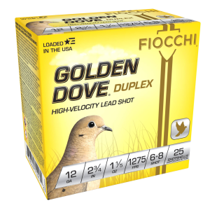 Golden Dove Duplex, 12 Gauge, 6 and 8 Shot, 2-3/4 in, 1 1/5 oz, 1275 fps