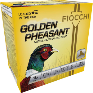 Golden Pheasant, 16 Gauge, 6 Shot, 2-3/4 in, 1 1/8 oz, 1310 fps