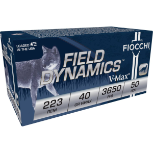 Field Dynamics Varmint, 223 Rem, 40 Grain, Hornady(R) V-Max(R), 3650 fps
