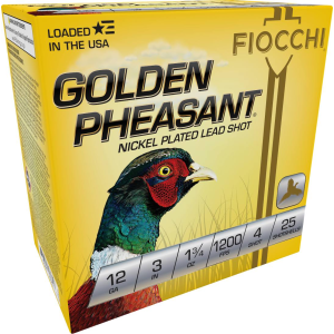 Golden Pheasant, 12 Gauge, 4 Shot, 3 in, 1 3/4 oz, 1200 fps