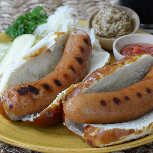 Kasekrainer - Swiss Cheese Infused Sausage -  Olympia Provisions