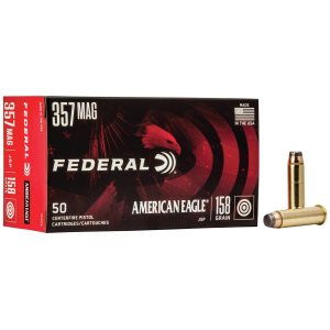 American Eagle Handgun Ammunition .357 Mag 158 gr JSP 1240 fps 50/box