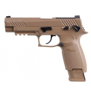 Sig Sauer Semi-automatic, CO2-powered P320-M17 Air Pistol - 20rd Pellet Mag Coyote Tan