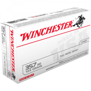 Winchester USA Handgun Ammunition .357 SIG 125 gr FMJ-FP  50/box