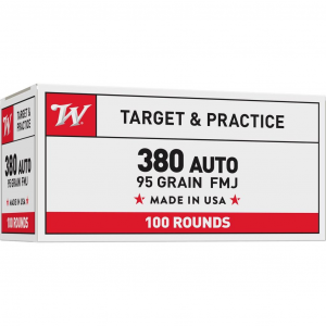 Winchester USA Handgun Ammunition .380 ACP 95 gr FMJ  100/box