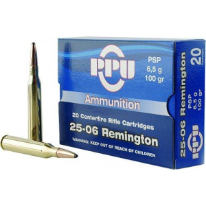 PPU Rifle Ammunition .25-06 Rem 100 gr PSP 3230 fps  20/ct