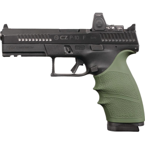 Hogue HandAll Beavertail Grip Sleeve CZ P-10 Full Size 9mm - OD Green