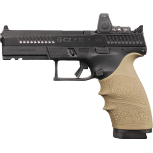 Hogue HandAll Beavertail Grip Sleeve CZ P-10 Full Size 9mm - FDE