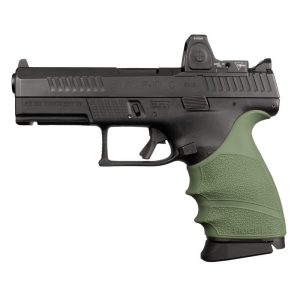 Hogue HandAll Beavertail Grip Sleeve CZ P-10 Compact 9mm - OD Green