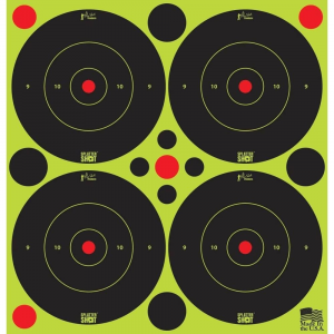 Pro-Shot 3" SplatterShot Green Bullseye Targets Peel and Stick with Pasters 48/ct